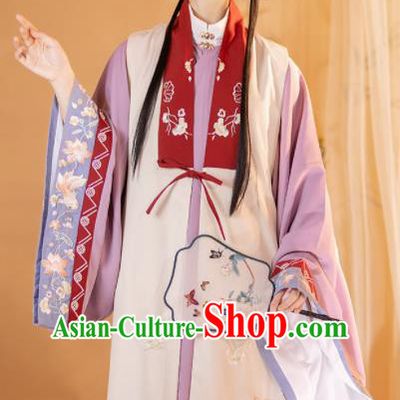 China Ming Dynasty Female Garment Costumes Traditional Nobility Lady Hanfu Dress Apparels Ancient Royal Princess Clothing