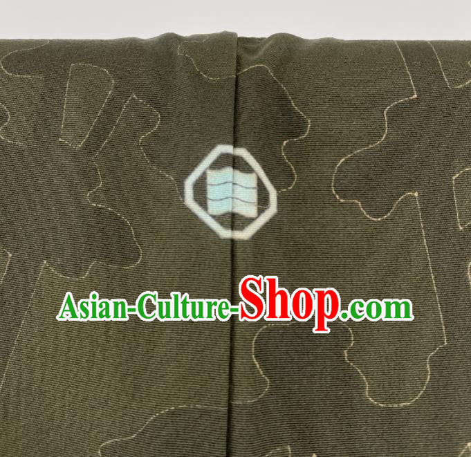 Japan Traditional Tsukesage Kimono Clothing Classical Pattern Grey Yukata Robe Male Garment Costume Japan Traditional Tsukesage Kimono Clothing Classical Pattern Grey Yukata Robe Male Garment Costume