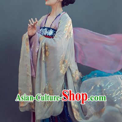 China Tang Dynasty Court Beauty Hanfu Garments Traditional Historical Costumes Ancient Imperial Consort Dress Clothing Full Set