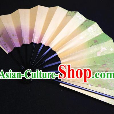 Japan Handmade Ebony Craft Fans Geisha Performance Accordion Classical Folding Fan Traditional Dance Fan