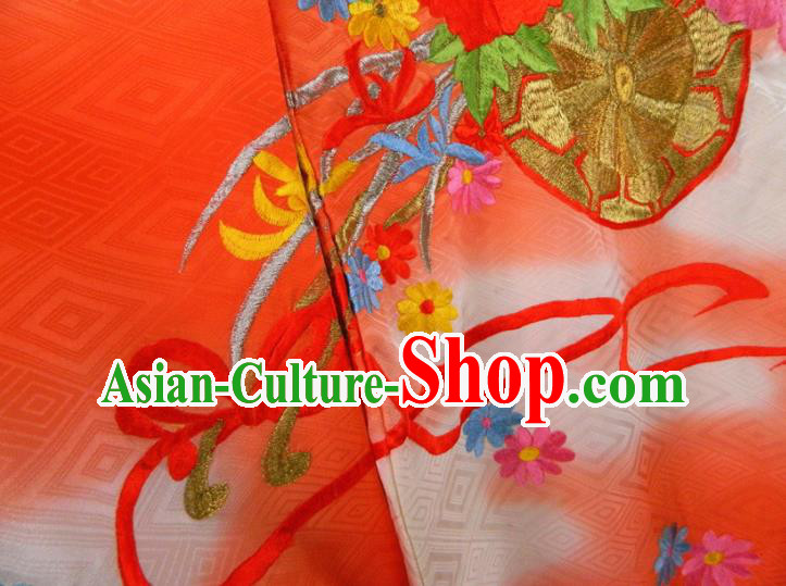 Japan Classical Peony Pattern Red Furisode Kimono Traditional Festival Yukata Dress Children Garment Costume Japan Classical Peony Pattern Red Furisode Kimono Traditional Festival Yukata Dress Children Garment Costume