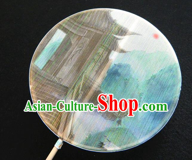 Japan Traditional Palace Fan Handmade Printing Silk Fan Geisha Dance Fan Classical Circular Fan Japan Traditional Palace Fan Handmade Printing Silk Fan Geisha Dance Fan Classical Circular Fan