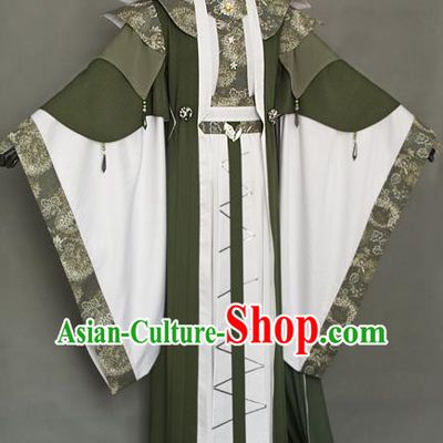 China Traditional Puppet Show Swordsman Mo Cangli Uniforms Cosplay Chivalrous Knight Hanfu Clothing Ancient King Garment Costumes