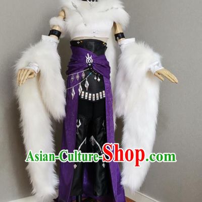 Professional China Cosplay Female Knight Garment Costumes Ancient Swordswoman Dress Outfits Traditional Game Role Clothing