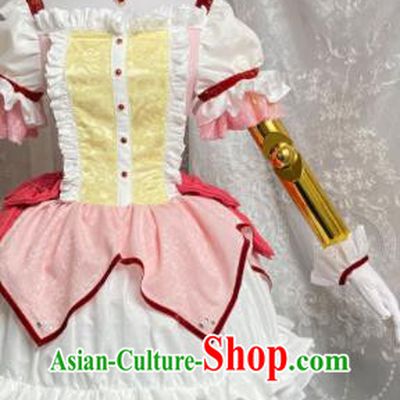 Top Halloween Fancy Ball Magic Lady Garment Costume Cartoon Young Beauty Clothing Cosplay Maidservant Pink Short Dress
