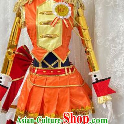 Top Cosplay Angel Orange Dress Outfits Halloween Fancy Ball Musician Garment Costume Cartoon Girl Group Dance Clothing