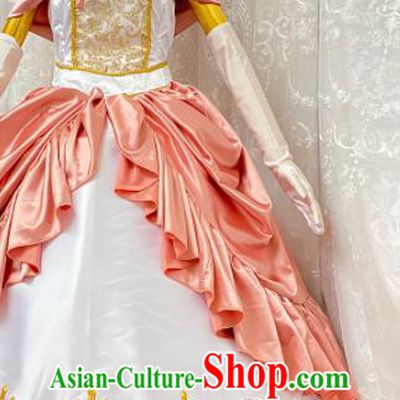 Top Cartoon Magic Girl Clothing Cosplay Baroque Princess Pink Dress Outfits Christmas Day Performance Angel Garment Costume