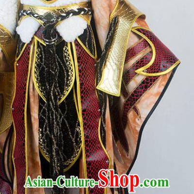 Chinese Traditional Puppet Show General Garment Costumes Cosplay Swordsman Clothing Ancient King Uniforms