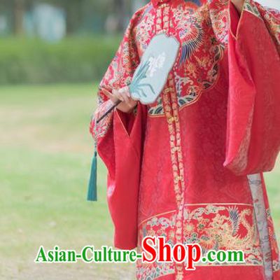 China Ancient Royal Countess Garment Costumes Traditional Nobility Mistress Hanfu Dress Attire Ming Dynasty Wedding Historical Clothing Complete Set