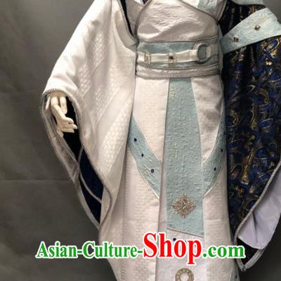 Chinese Cosplay Crown Prince Clothing Ancient Taoist Uniforms Traditional Puppet Show Swordsman Murong Ning Garment Costumes