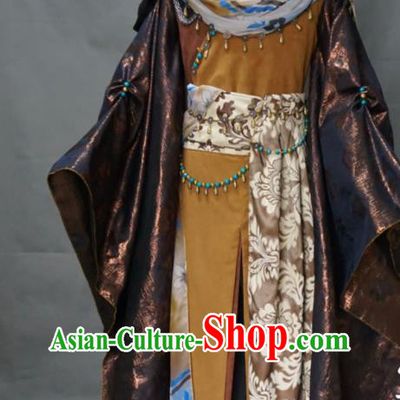 Chinese Ancient Warrior Monk Uniforms Traditional Puppet Show Swordsman Feng Xiaoyao Garment Costumes Cosplay Castellan Clothing