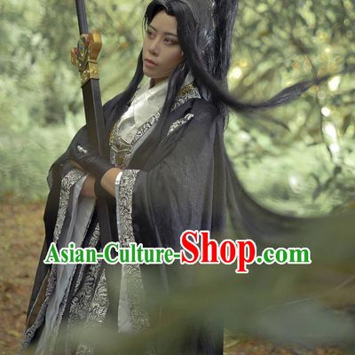 Chinese Cosplay Swordsman Clothing Ancient Chivalrous Male Uniforms Traditional Puppet Show Knight Garment Costumes