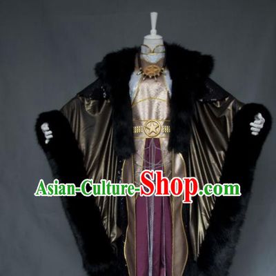 Chinese Cosplay Noble King Clothing Ancient Chivalrous Knight Uniforms Traditional Puppet Show Swordsman Cang Lang Garment Costumes
