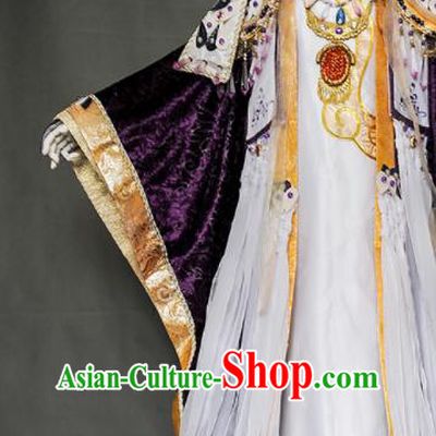 Chinese Ancient Dragon King Uniforms Traditional Puppet Show Swordsman Beiming Fengyu Garment Costumes Cosplay Immortal Prince Clothing