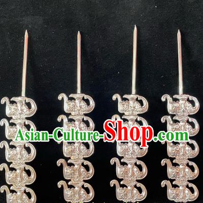 Chinese Beijing Opera Hua Tan Hair Accessories Peking Opera Noble Lady Hair Stick Traditional Opera Princess Five Bats Hairpin