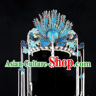 Chinese Beijing Opera Elderly Woman Hair Accessories Peking Opera Queen Mother Phoenix Coronet Traditional Opera Dowager Empress Headdress