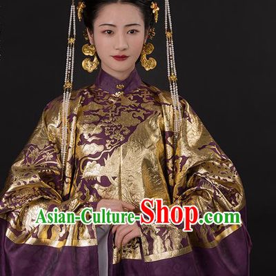 China Traditional Court Woman Historical Clothing Ancient Empress Hanfu Dress Apparels Ming Dynasty Imperial Countess Garment Costumes