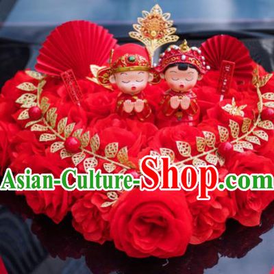 Chinese Traditional Wedding Car Decorations Wedding Car Ornaments Love Flowers Bouquet