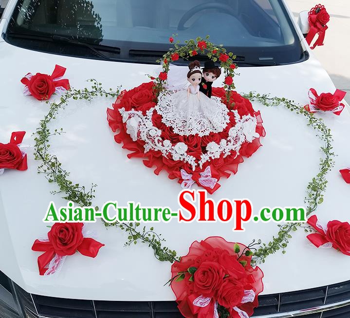 Wedding Car Decorations Love Rose Flowers Bouquet Wedding Car Ornaments Wedding Car Decorations Love Rose Flowers Bouquet Wedding Car Ornaments
