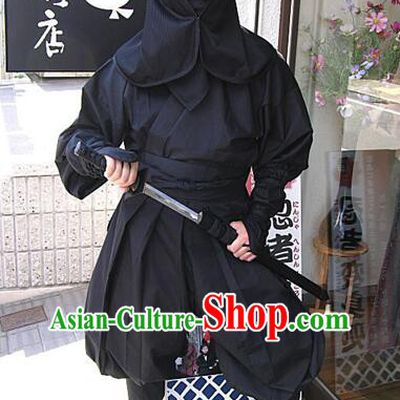 Asian Hidden Warrior Garment Costumes Japan Ninja Clothing Japanese Black Nocturnal Suits