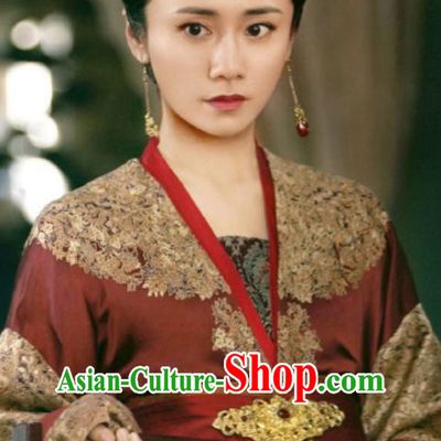 China Ancient Imperial Concubine Hanfu Dress Garments Drama The Rebel Princess Sun Jin Er Replica Costumes Southern and Northern Dynasties Clothing