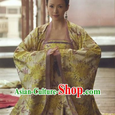 China Southern and Northern Dynasties Court Woman Clothing Ancient Hanfu Dress Garments Drama The Rebel Princess Wang Xuan Replica Costumes