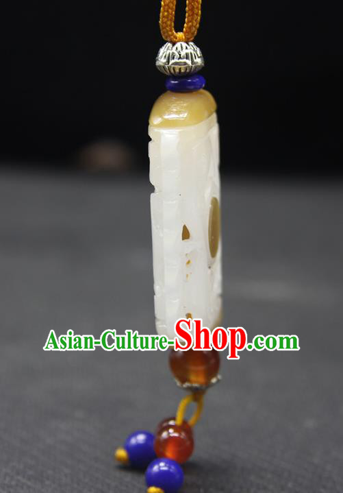 China Handmade Carving Pendant National Hetian Jade Sachet Classical Cheongsam Jewelry Accessories China Handmade Carving Pendant National Hetian Jade Sachet Classical Cheongsam Jewelry Accessories