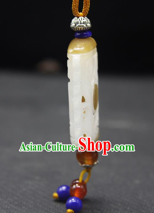 China Handmade Carving Pendant National Hetian Jade Sachet Classical Cheongsam Jewelry Accessories China Handmade Carving Pendant National Hetian Jade Sachet Classical Cheongsam Jewelry Accessories