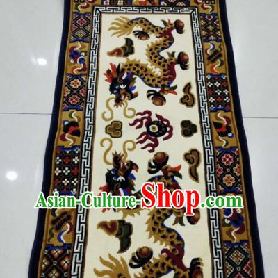 Tibetan Double Dragons Rug Chinese Handmade Rug