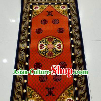 Tibetan Longevity Flowers Rug Chinese Handmade Jacinth Rug