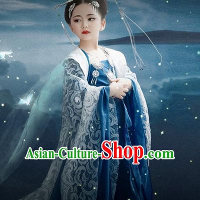 Chinese Tang Dynasty Empress Dress Ancient Palace Garment Costumes Traditional Children Clothing