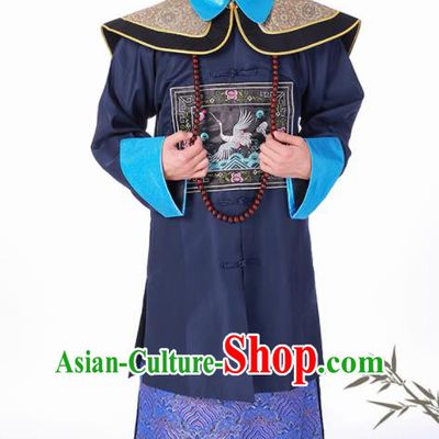 Chinese Ancient Official Clothing Qing Dynasty Minister Costumes and Hat