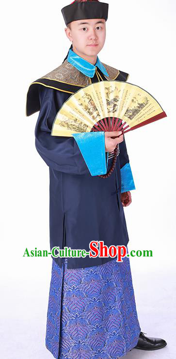 Chinese Ancient Official Clothing Qing Dynasty Minister Costumes and Hat Chinese Ancient Official Clothing Qing Dynasty Minister Costumes and Hat