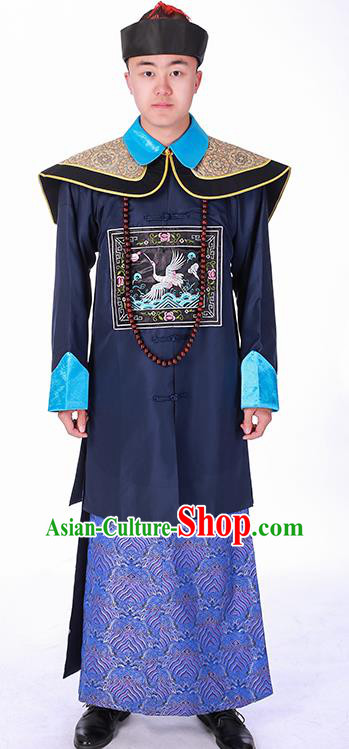 Chinese Ancient Official Clothing Qing Dynasty Minister Costumes and Hat Chinese Ancient Official Clothing Qing Dynasty Minister Costumes and Hat