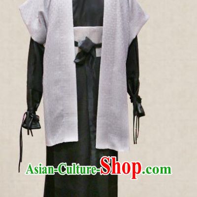 Chinese Ancient Civilian Male Clothing Romance of the Three Kingdoms Swordsman Zhang Fei Costumes and Hat