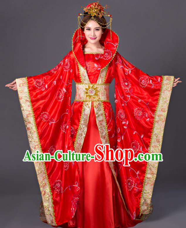 Chinese Tang Dynasty Princess Red Dress Costume Ancient Empress Hanfu Clothing Chinese Tang Dynasty Princess Red Dress Costume Ancient Empress Hanfu Clothing