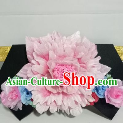 China Beijing Opera Giant Wing Headpiece Ancient Princess Hair Accessories Traditional Qing Dynasty Children Headdress