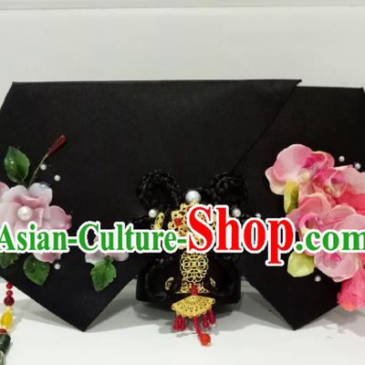 China Traditional Qing Dynasty Imperial Consort Headdress TV Series Empresses in the Palace An Ling Rong Headpiece Ancient Court Woman Giant Wing Hair Accessories