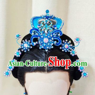 Chinese Traditional Opera Taoist Nun Hair Accessories Huangmei Opera Actress Headpieces Beijing Opera Hua Tan Hair Crown