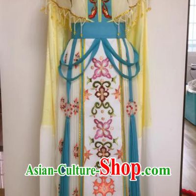 China Shaoxing Opera Noble Lady Dress Peking Opera Hua Tan Garment Costumes The Romance of West Chamber Cui Yingying Clothing