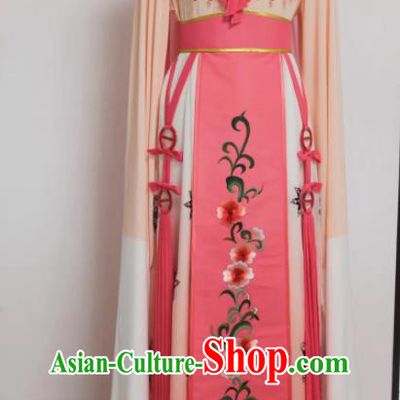 China Peking Opera Hua Tan Garment Costumes The Romance of West Chamber Cui Yingying Clothing Shaoxing Opera Noble Lady Dress