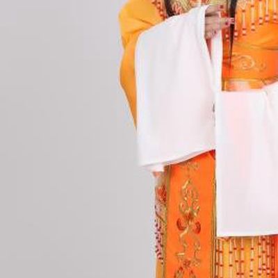 China Ancient Royal Empress Clothing Shaoxing Opera Diva Orange Dress Peking Opera Princess Garment Costume