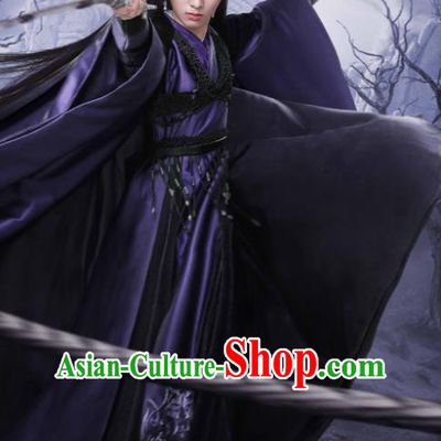 Chinese Cosplay Female Swordsman Garment Costumes Ancient Swordswoman Clothing Wu Xia Series Word Of Honor Gu Xiang Purple Dress