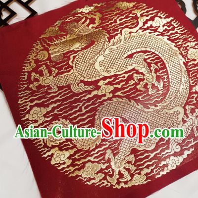 China Traditional Drapery Classical Dragon Pattern Brocade Fabric Ancient Costume Silk Fabrics