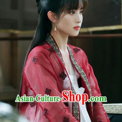 Chinese Ancient Young Beauty Replica Costumes Servant Woman Dress Clothing Wuxia TV Series Sword Snow Stride Garment