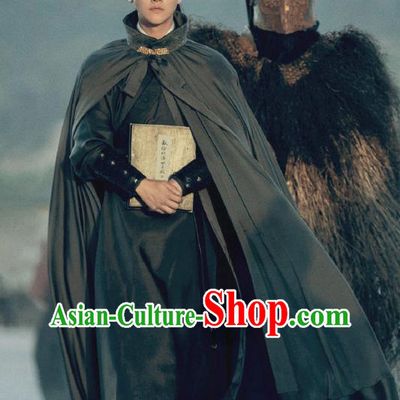 Chinese Ancient Prince Replica Costumes Noble Childe Clothing Wuxia TV Series Sword Snow Stride Zhao Kai Garment with Cloak