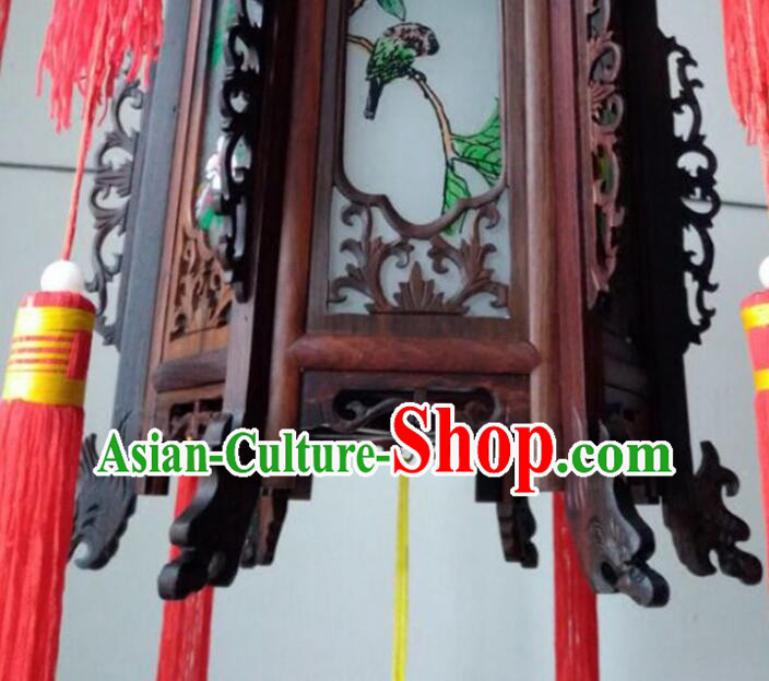Top Rosewood Palace Lanterns Painting Flowers Birds Wood Lantern Chinese Festival Hanging Lamp Top Rosewood Palace Lanterns Painting Flowers Birds Wood Lantern Chinese Festival Hanging Lamp