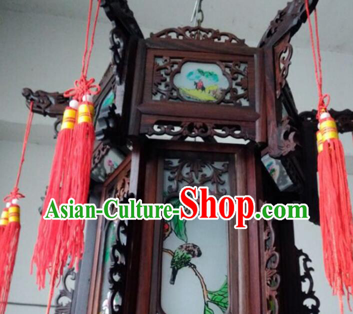 Top Rosewood Palace Lanterns Painting Flowers Birds Wood Lantern Chinese Festival Hanging Lamp Top Rosewood Palace Lanterns Painting Flowers Birds Wood Lantern Chinese Festival Hanging Lamp