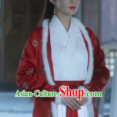 Chinese Ancient Servant Woman Dress Clothing Wuxia TV Series Sword Snow Stride Garment Young Beauty Replica Costumes