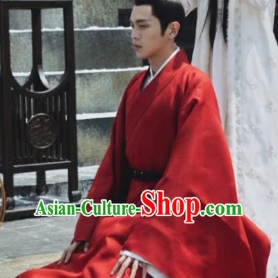 Chinese Official Red Robe Garment TV Series Sword Snow Stride Xu Feng Nian Replica Costumes Ancient Prince Clothing